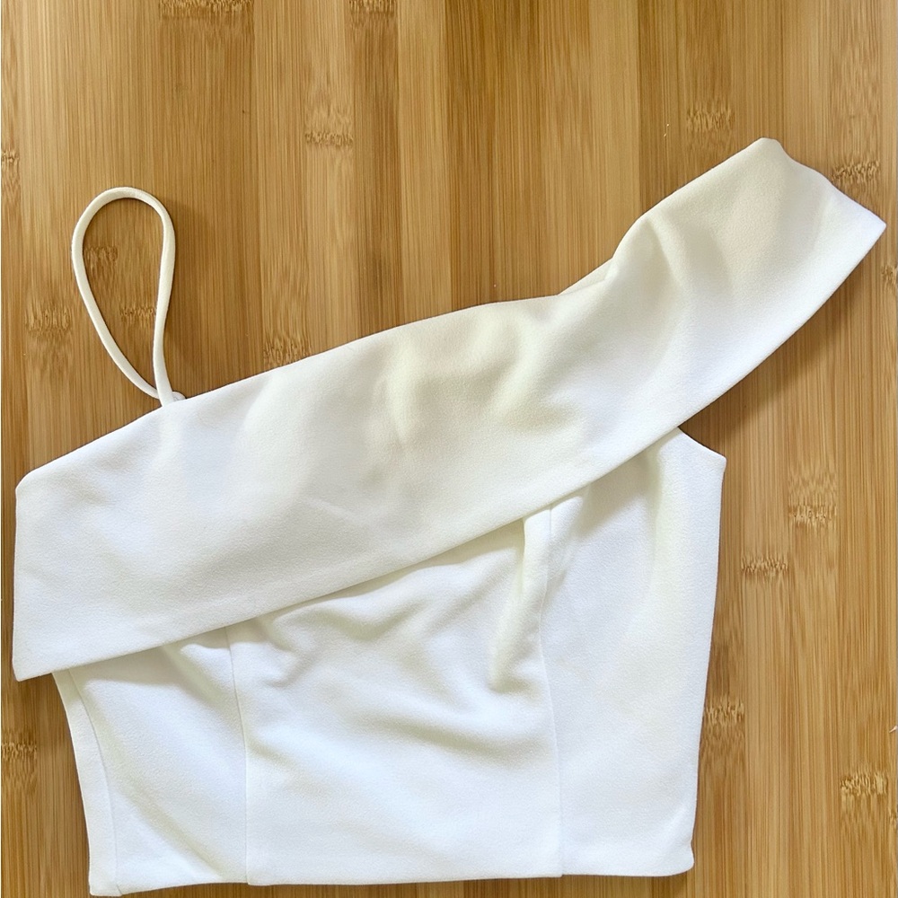 Lulu's asymmetrical off the shoulder top